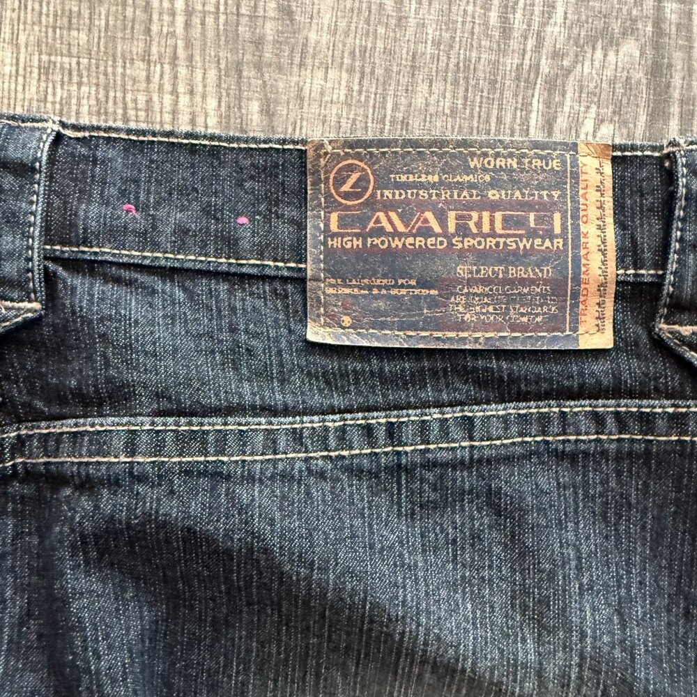 Vintage Z. Cavaricci Denim Mini Skirt Size 9 Y2K Style Front Pockets Side Slits - Picture 8 of 11